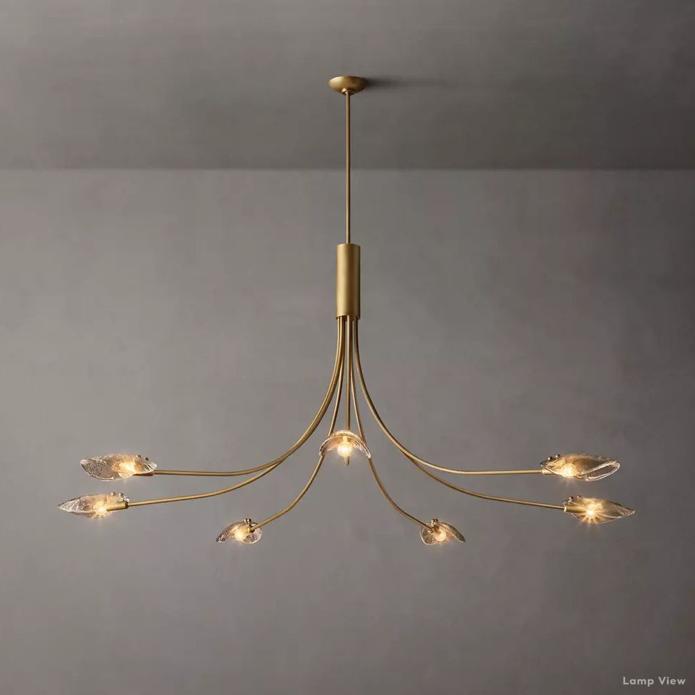 Shell Airy Glass Round Chandelier 72"