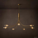Shell Airy Glass Round Chandelier 72"