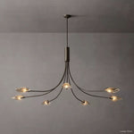 Shell Airy Glass Round Chandelier 72"