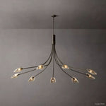 Shell Airy Glass Round Chandelier 72"