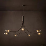 Shell Airy Glass Round Chandelier 72"