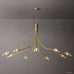 Shell Airy Glass Round Chandelier 84"