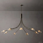 Shell Airy Glass Round Chandelier 84"