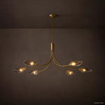 Shell Airy Glass Linear Chandelier 54"