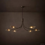 Shell Airy Glass Linear Chandelier 54"