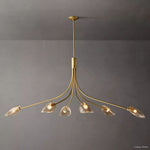 Shell Airy Glass Linear Chandelier 72"
