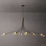 Shell Airy Glass Linear Chandelier 72"