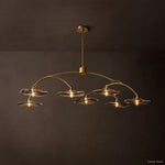 Lily Arcing Glass Round Chandelier 54"