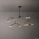 Lily Arcing Glass Round Chandelier 54"