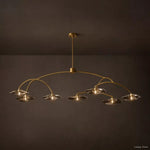 Lily Arcing Glass Round Chandelier 72"