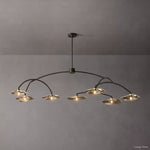 Lily Arcing Glass Round Chandelier 72"