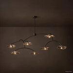 Lily Arcing Glass Round Chandelier 72"