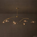Lily Arcing Glass Round Chandelier 84"