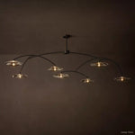 Lily Arcing Glass Round Chandelier 96"