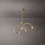 Lily Arcing Glass Linear Chandelier 60"
