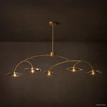 Lily Arcing Glass Linear Chandelier 60"