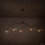 Lily Arcing Glass Linear Chandelier 60"