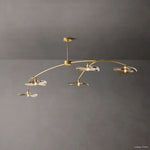 Lily Arcing Glass Linear Chandelier 80"