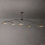 Lily Arcing Glass Linear Chandelier 80"