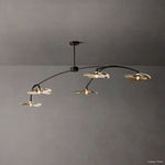 Lily Arcing Glass Linear Chandelier 80"