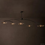 Lily Arcing Glass Linear Chandelier 80"
