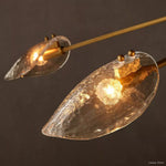 Shell Airy Glass Linear Chandelier 72"