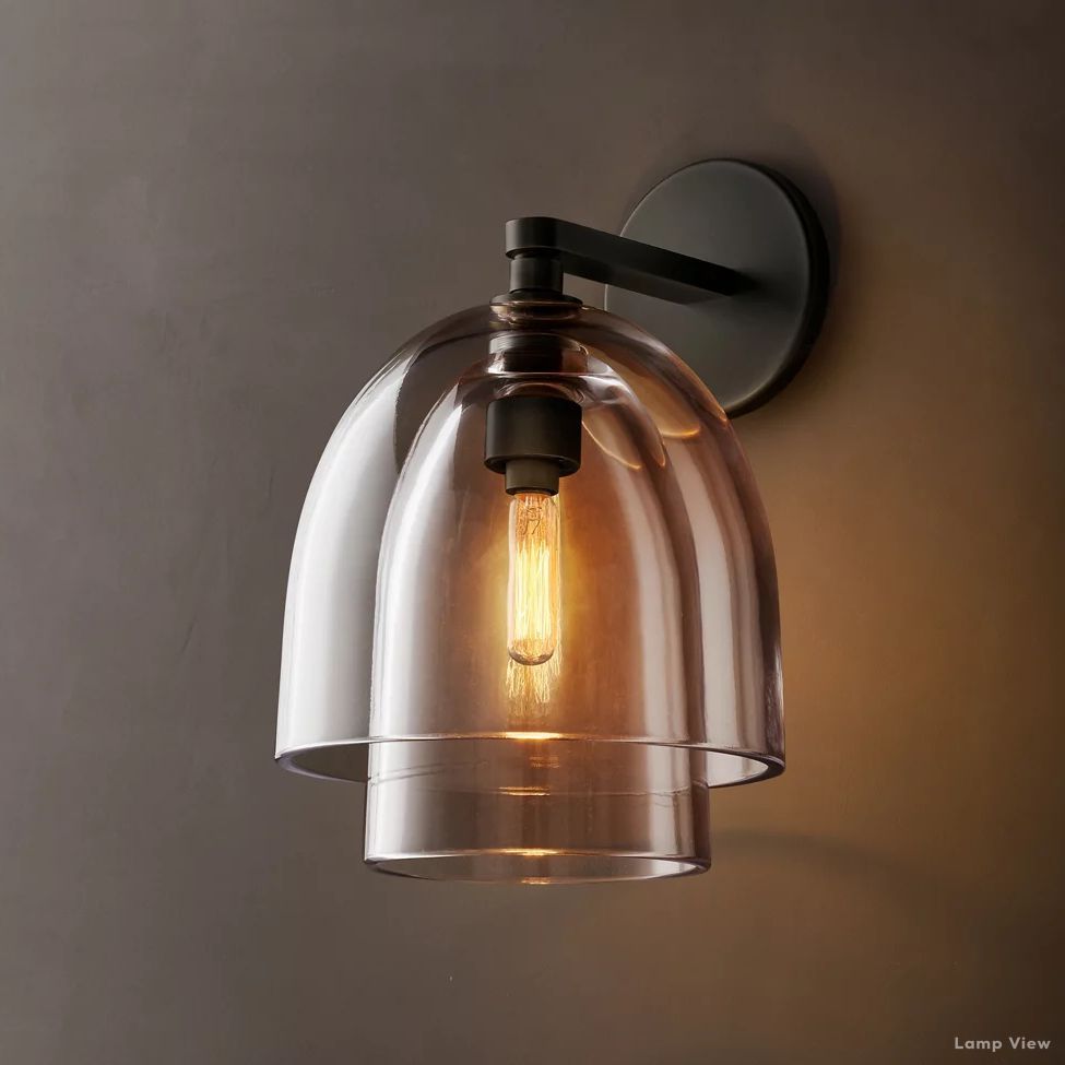 Blom Glass Cloche Wall Sconce