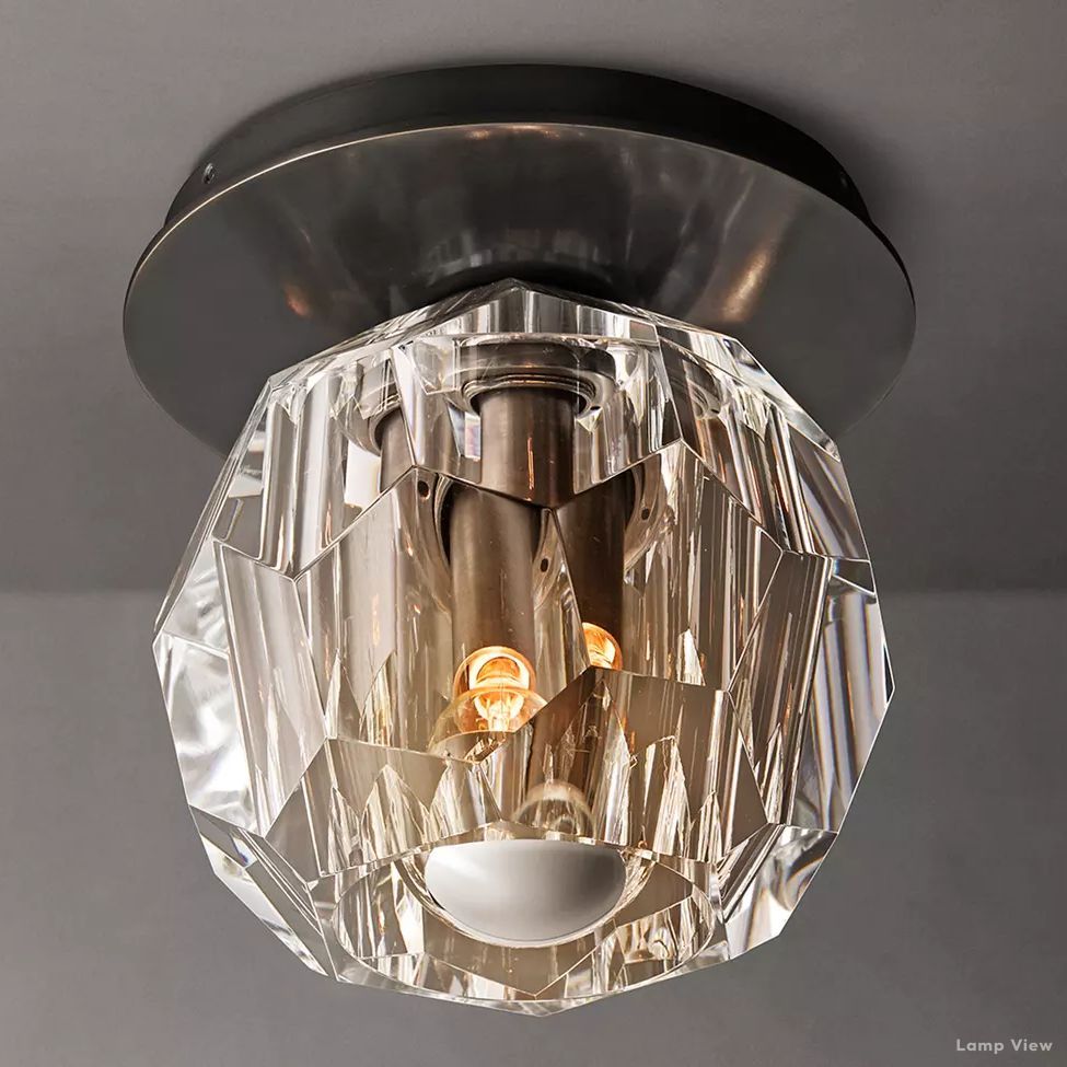 Boule Spherical Cristal Flush Mount 6"