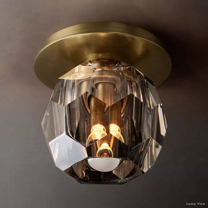 Boule Spherical Cristal Flush Mount 6"