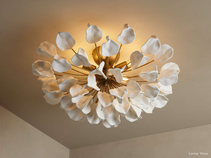 Lunaria Organic Floral Flush Mount