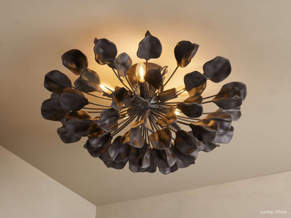 Lunaria Organic Floral Flush Mount
