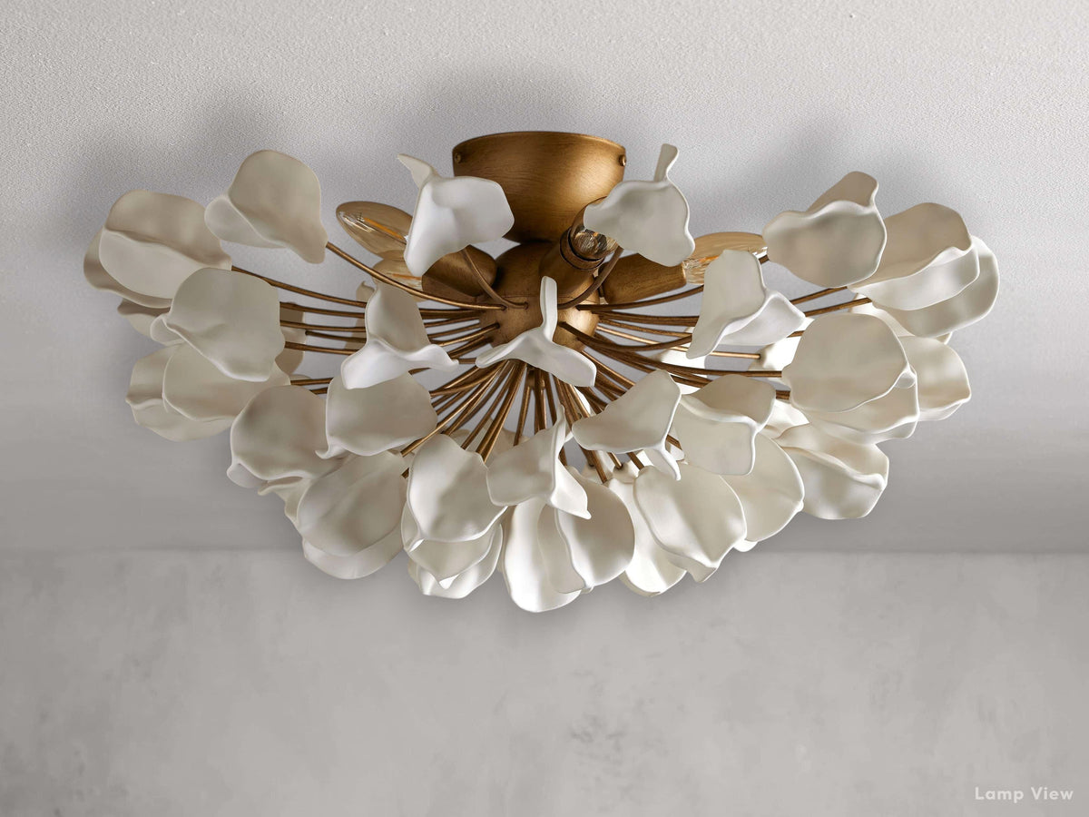 Lunaria Organic Floral Flush Mount