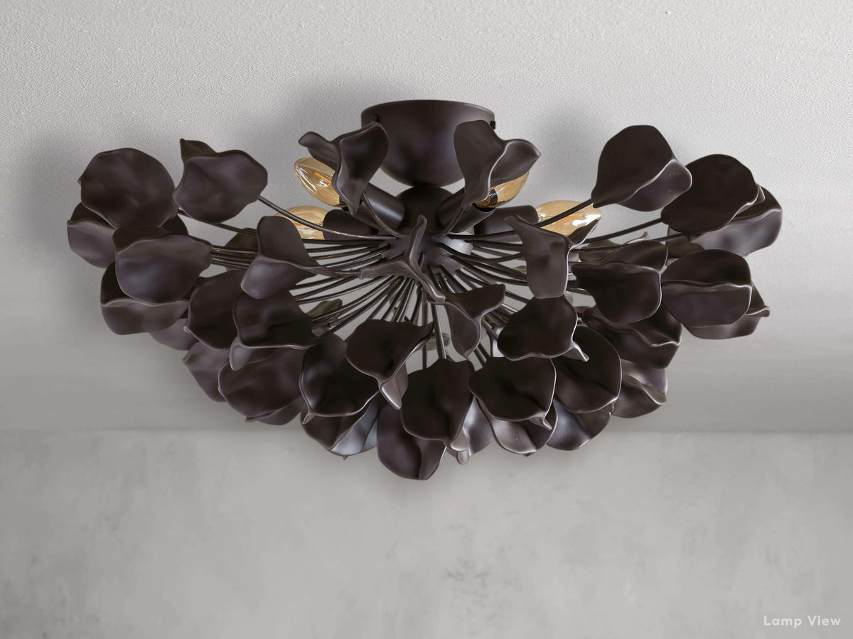 Lunaria Organic Floral Flush Mount