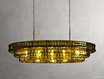 Ghiaccio Hooked Glass Oval Chandelier