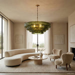 Ghiaccio Artisanal Glass Round Chandelier