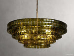 Ghiaccio Hooked Glass Round Chandelier