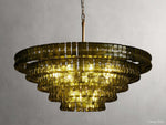 Ghiaccio Layered Glass Round Chandelier
