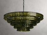 Ghiaccio Layered Glass Round Chandelier
