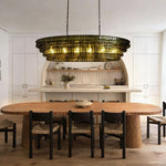 Ghiaccio Artisanal Glass Oval Chandelier