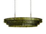 Ghiaccio Layered Glass Oval Chandelier