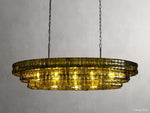 Ghiaccio Artisanal Glass Oval Chandelier