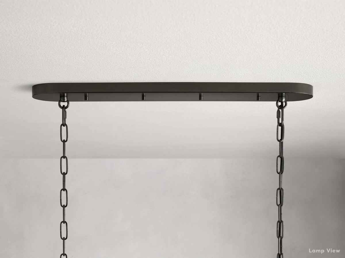 Ghiaccio Layered Glass Oval Chandelier