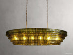 Ghiaccio Artisanal Glass Oval Chandelier