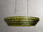 Ghiaccio Artisanal Glass Oval Chandelier
