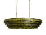 Ghiaccio Layered Glass Oval Chandelier