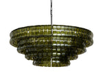 Ghiaccio Layered Glass Round Chandelier