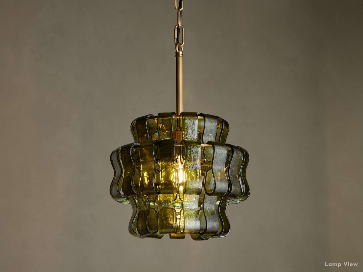 Ghiaccio Hooked Glass Pendant Light