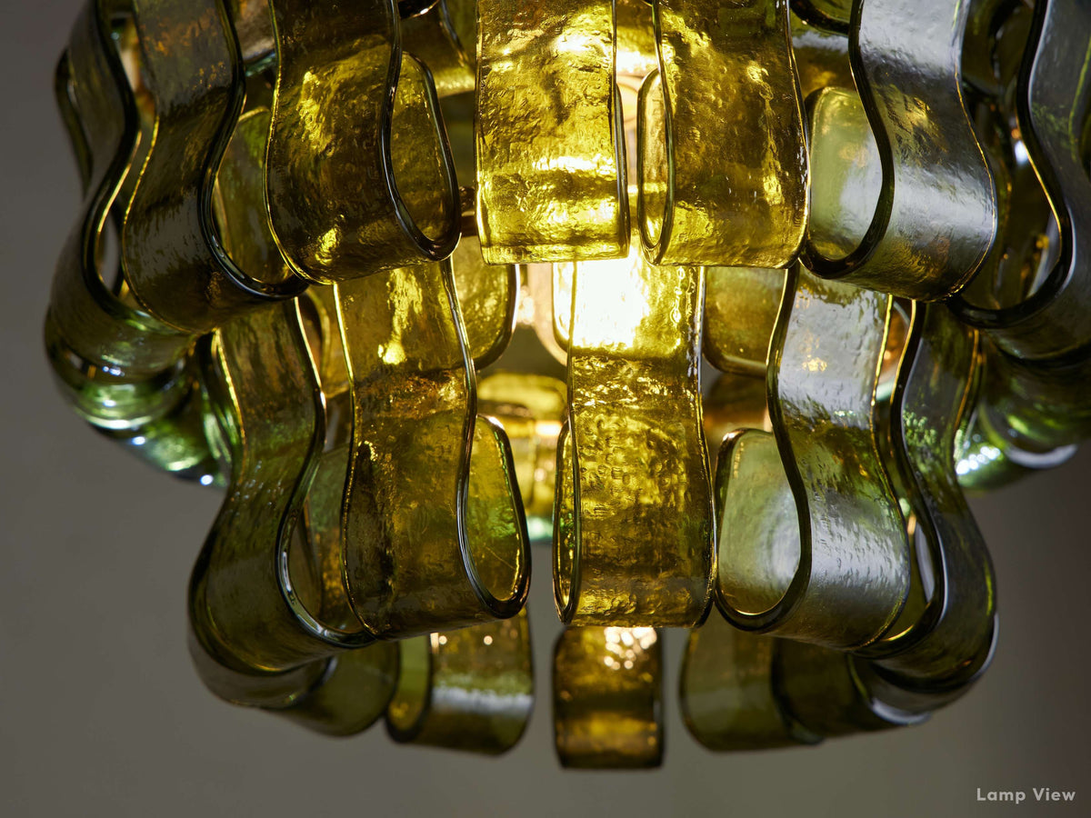 Ghiaccio Hooked Glass Pendant Light