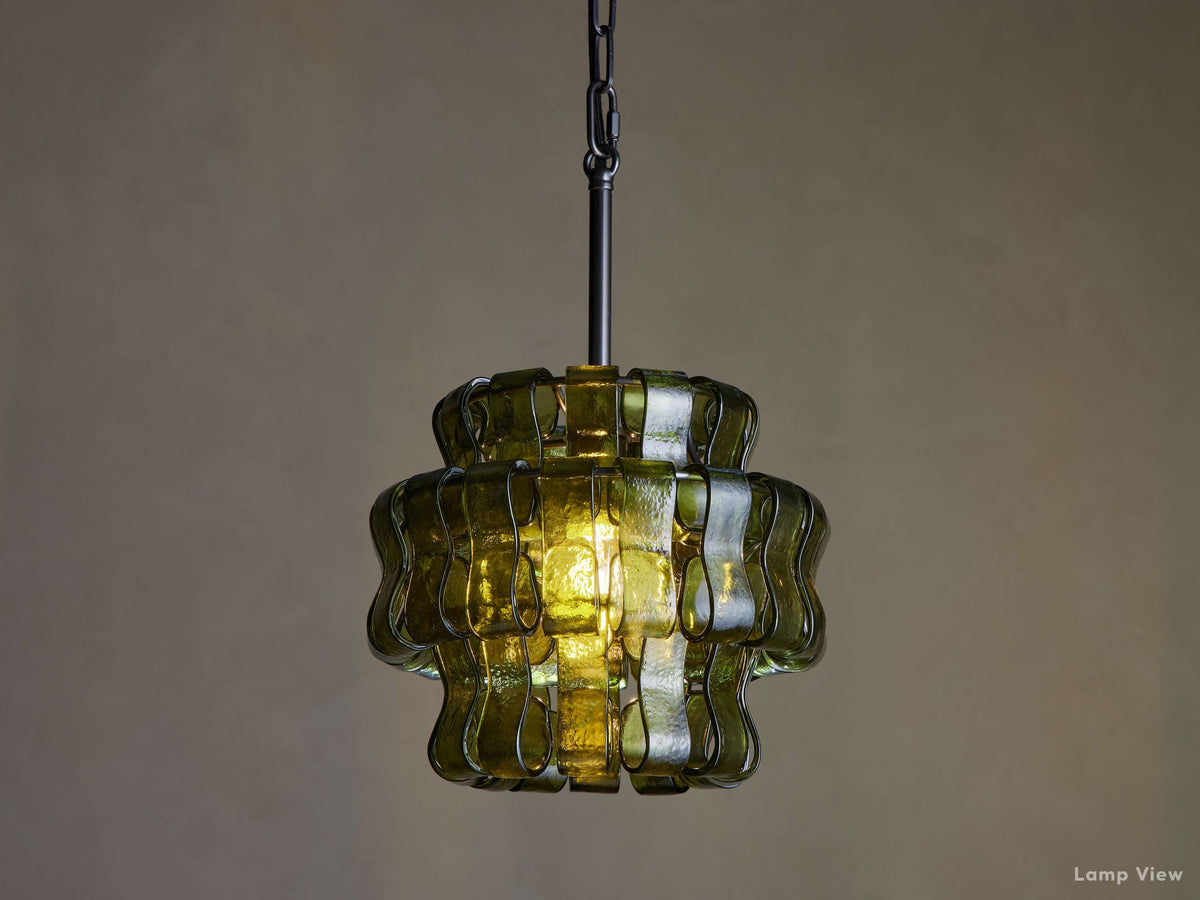 Ghiaccio Hooked Glass Pendant Light