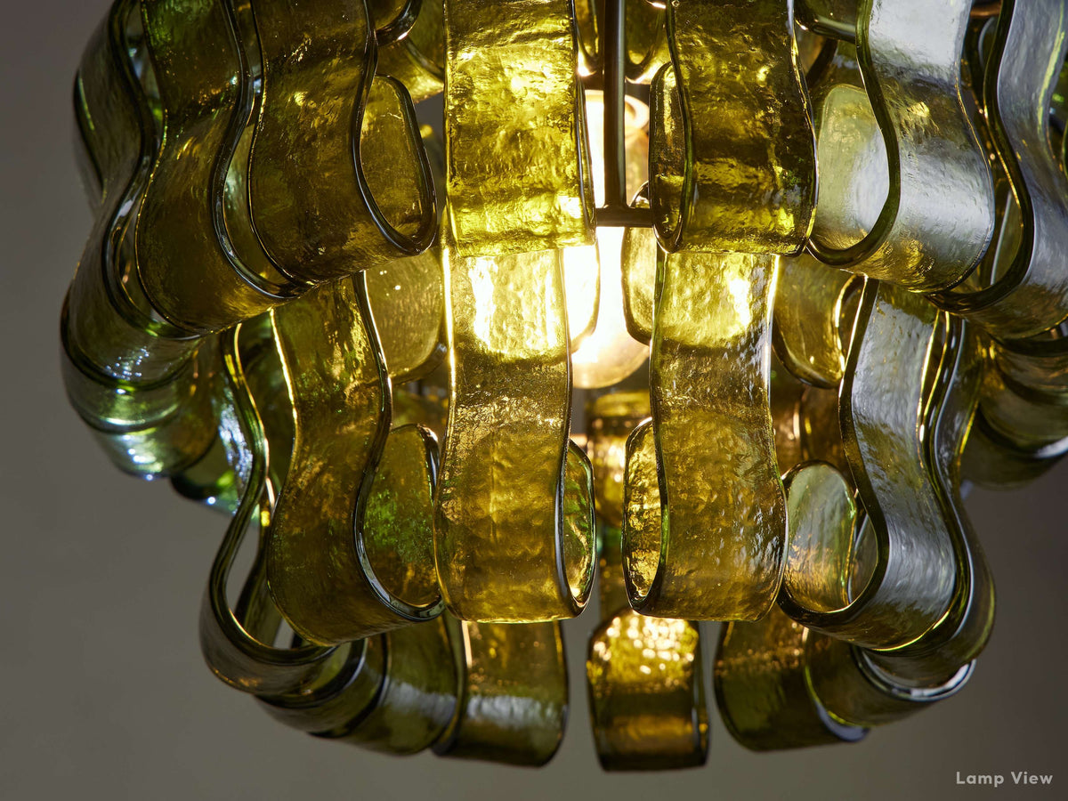 Ghiaccio Hooked Glass Pendant Light